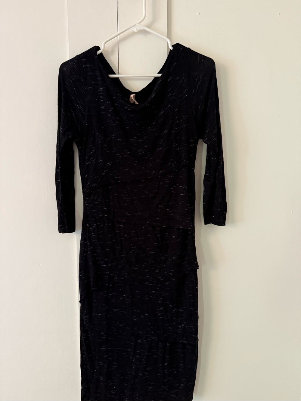 Anthropologie Bailey 44 Black Layered Long Sleeve Dress